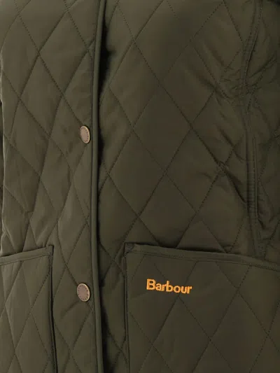 Barbour Annandale Corduroy-trimmed Quilted Shell Jacket In Green