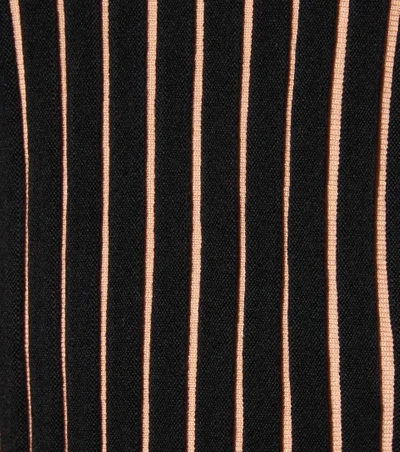 Shop Edun Ribbed Merino Wool-blend Top In Black