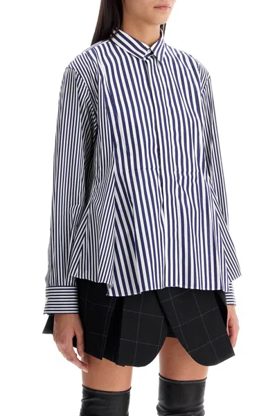 Shop Sacai Poplin Sticked Shirt With