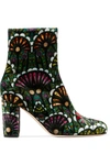 BRIAN ATWOOD Talise printed velvet ankle boots