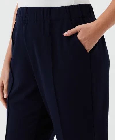 Rafaella Plus Size Easy Pull On Pants In Navy