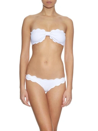 MARYSIA Antibes Scallop-Edged Bandeau Bikini Top 