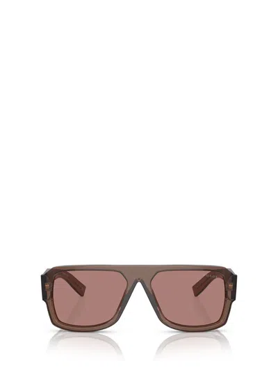 Prada Rectangular Frame Sunglasses Sunglasses In Brown