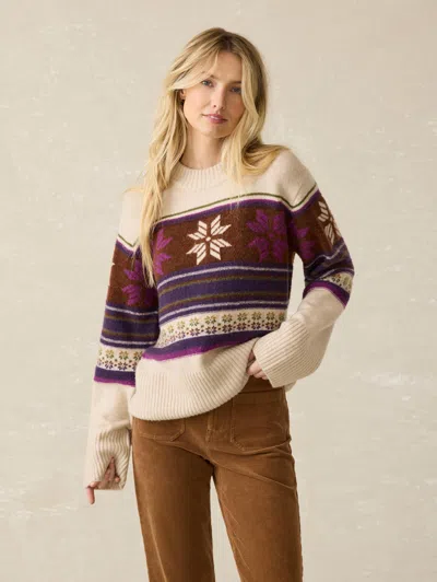 Faherty Winter Solstice Sweater Multi Snowflake In Multi Snowflake