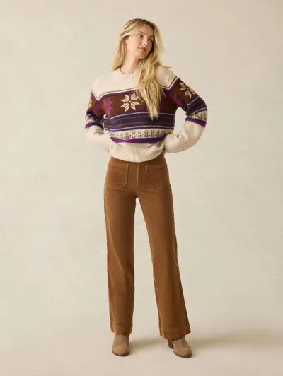 Faherty Winter Solstice Sweater Multi Snowflake In Multi Snowflake