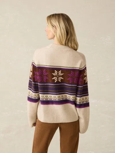 Faherty Winter Solstice Sweater Multi Snowflake In Multi Snowflake
