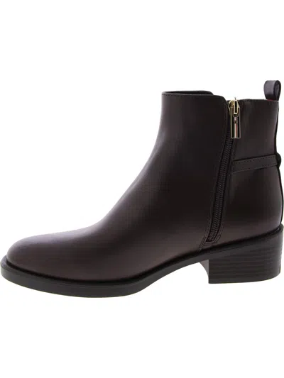 Tommy Hilfiger Imiera Womens Faux Leather Ankle Booties In Multi