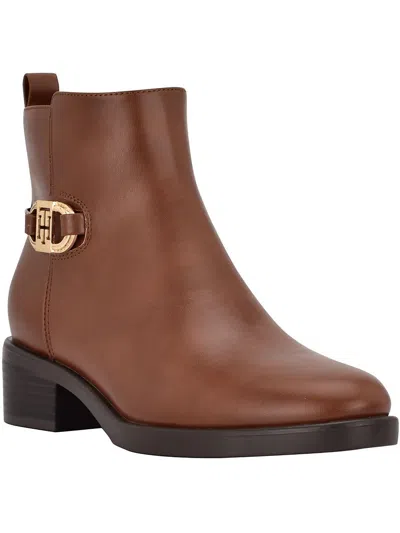 Tommy Hilfiger Imiera Faux Leather Ankle Boot In Green