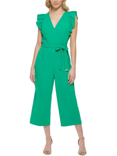 Tommy Hilfiger Petite Ruffle-sleeve Jumpsuit In Multi