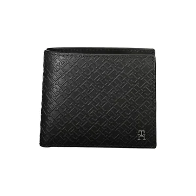 Tommy Hilfiger Classic Leather Wallet With Coin Purse & Card Slots In Black