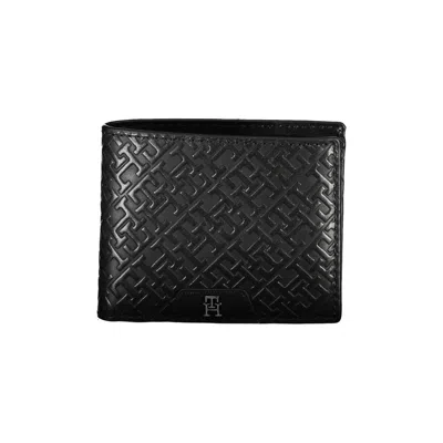 Tommy Hilfiger Elegant Leather Double Card Wallet In Black