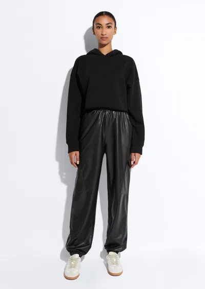Lapointe Lightweight Faux Leather Jogger In Black
