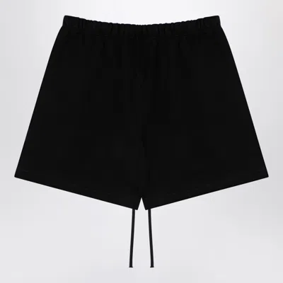 Essentials Fear Of God  Black Shorts With Logo