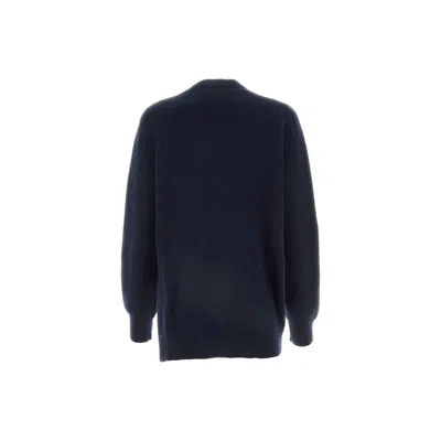 Loewe Button-fastening Asymmetric Cardigan In Blue