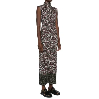 Loewe Anagram-embroidered Knit-print Dress