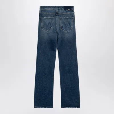 Mother High-waisted Cropped Jeans In Blue Denim