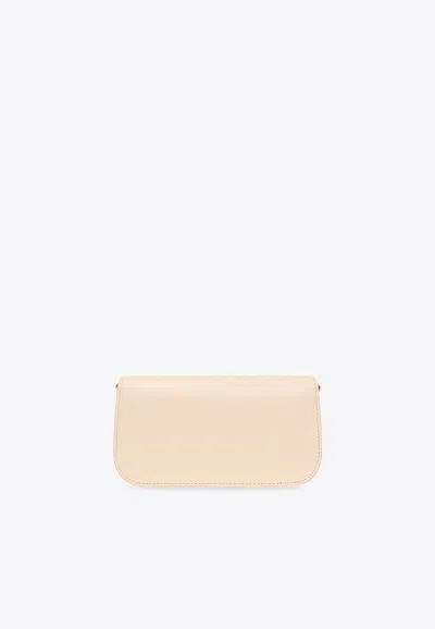 Dolce & Gabbana 3.5 Crossbody Bag  In Leather In Beige