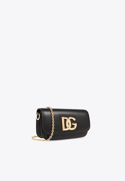 Dolce & Gabbana 3.5 Crossbody Leather Bag In Black