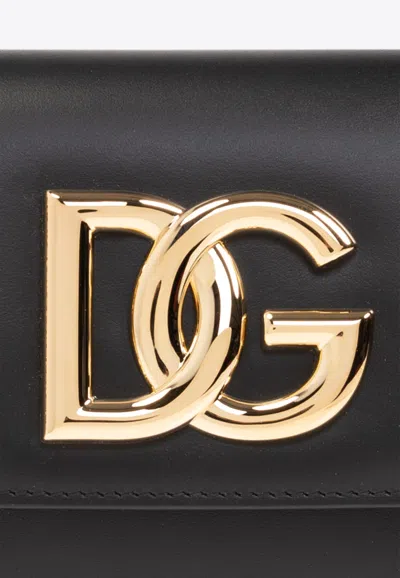 Dolce & Gabbana 3.5 Crossbody Leather Bag In Black
