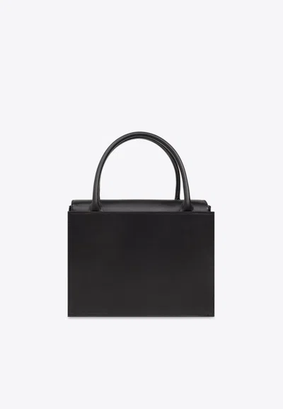 Dolce & Gabbana 3.5 Leather Top Handle Bag In Black