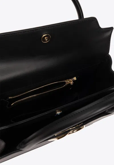 Dolce & Gabbana 3.5 Leather Top Handle Bag In Black