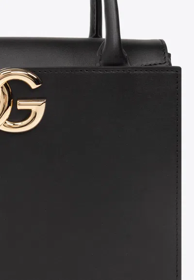 Dolce & Gabbana 3.5 Leather Top Handle Bag In Black