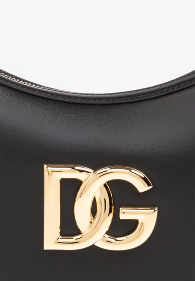 Dolce & Gabbana Leather Tote Bag With Logo Plaque In Black