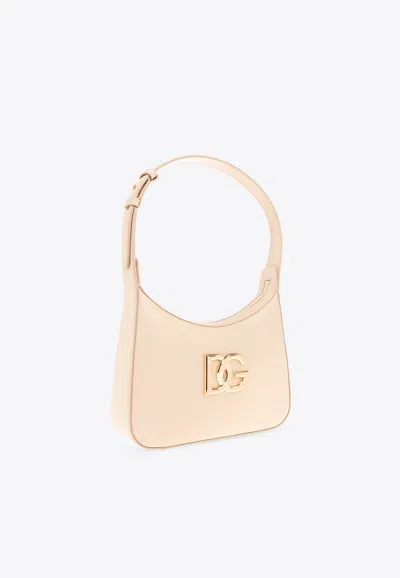 Dolce & Gabbana 3.5 Shoulder Leather Bag In Beige
