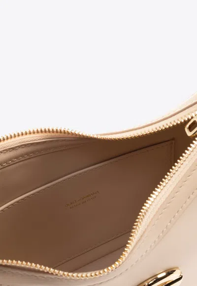 Dolce & Gabbana 3.5 Shoulder Leather Bag In Beige