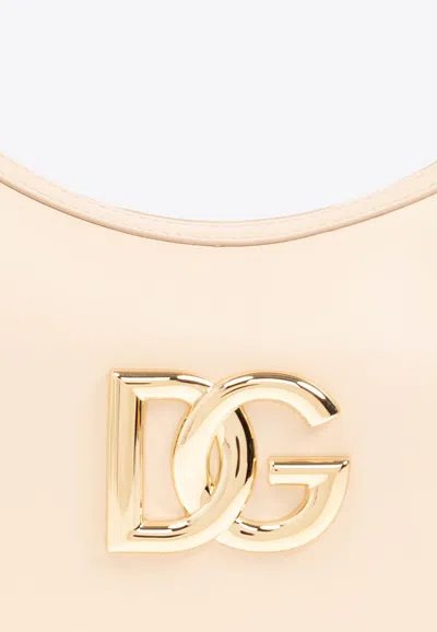 Dolce & Gabbana 3.5 Shoulder Leather Bag In Beige