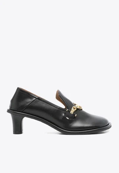 Stella Mccartney 45 Metallic Plaque Pumps In Black