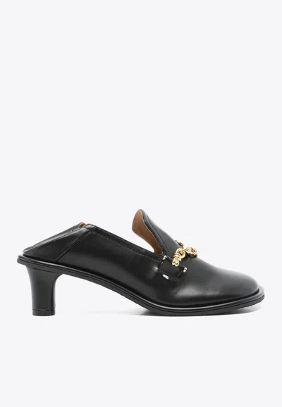 Stella Mccartney 45 Metallic Plaque Pumps In Black