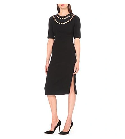 Shop Altuzarra Minnie Cutout Crepe Dress In Black