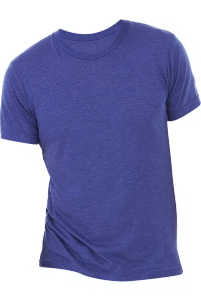Bella+canvas Canvas Mens Triblend Crew Neck Plain Short Sleeve T-shirt In Purple