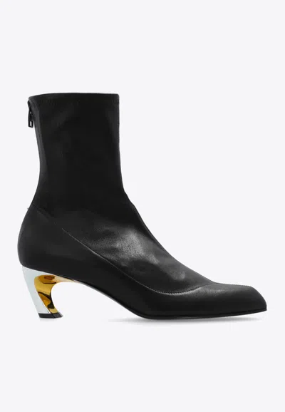 Shop Alexander Mcqueen Armadillo 55 Ankle Boots In Black