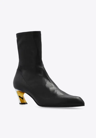 Shop Alexander Mcqueen Armadillo 55 Ankle Boots In Black