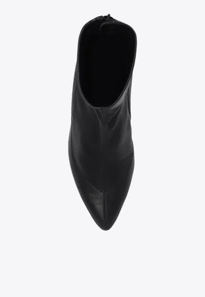 Alexander Mcqueen Armadillo Leather Boots In Black