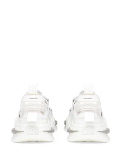 Dolce & Gabbana White Sneakers With Modern Silhouette And Unique Lacing System