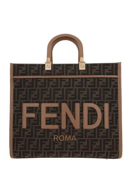 Fendi Brown Sunshine Medium Satchel Bag