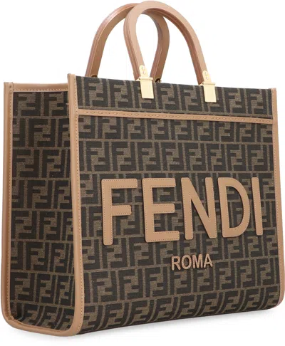 Fendi Brown Sunshine Medium Satchel Bag