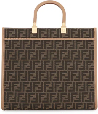 Fendi Brown Sunshine Medium Satchel Bag