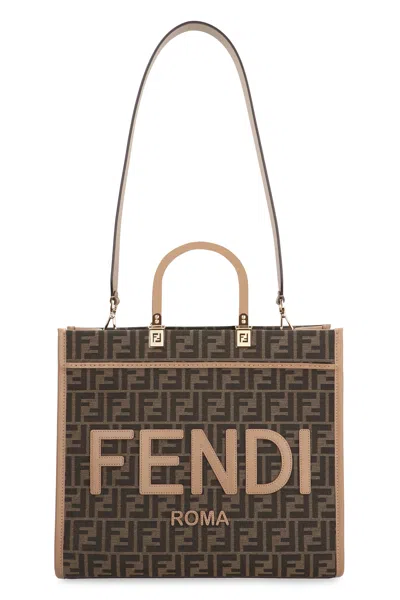 Fendi Brown Sunshine Medium Satchel Bag