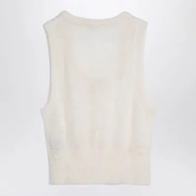 Ganni Egret Light Mohair Tie String Vest