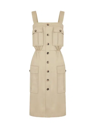 Saint Laurent Women's Casual Style Sleeveless Cotton Medium Dress