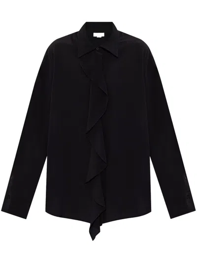 Victoria Beckham Silk Ruffle Front Blouse
