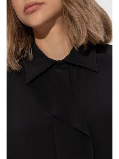 Victoria Beckham Silk Ruffle Front Blouse