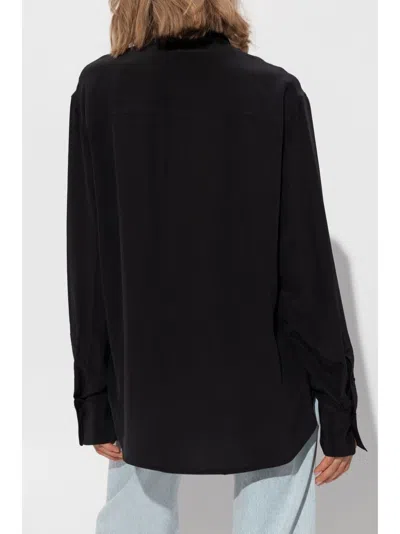 Victoria Beckham Silk Ruffle Front Blouse