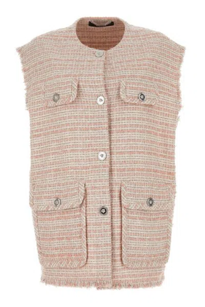 VERSACE OVERSIZE TWEED VEST 