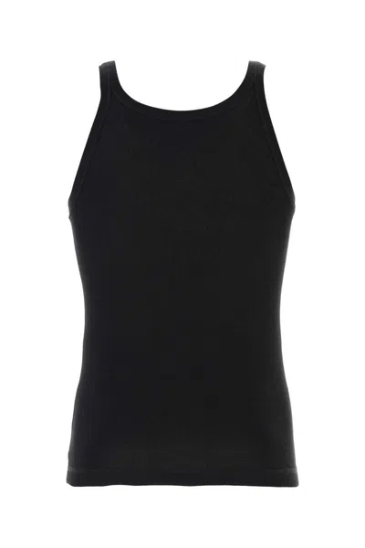 Dolce & Gabbana Marcello Ribbed-knit Tank Top In Black