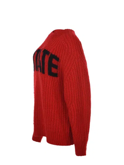 Rotate Birger Christensen Rotate Birgerchristensen Oversized Sweater In Red
